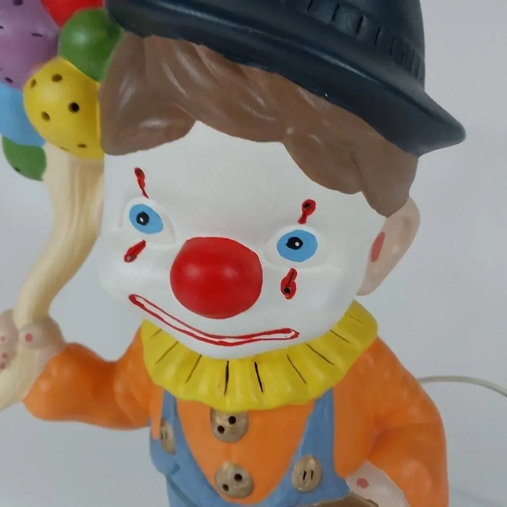 ceramic clown night light lamp light‎ up Works